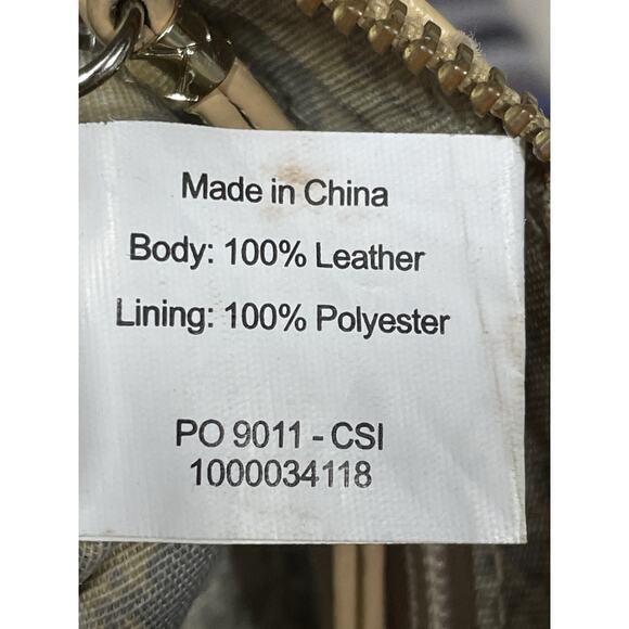 Elliott Lucca Envelope Clutch Wallet Turn Lock Purse Pebbled Color Block Leather - Picture 10 of 12